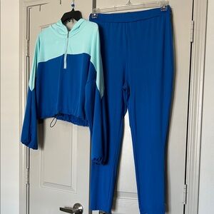 Blue and Light Blue Women's Tracksuit Set